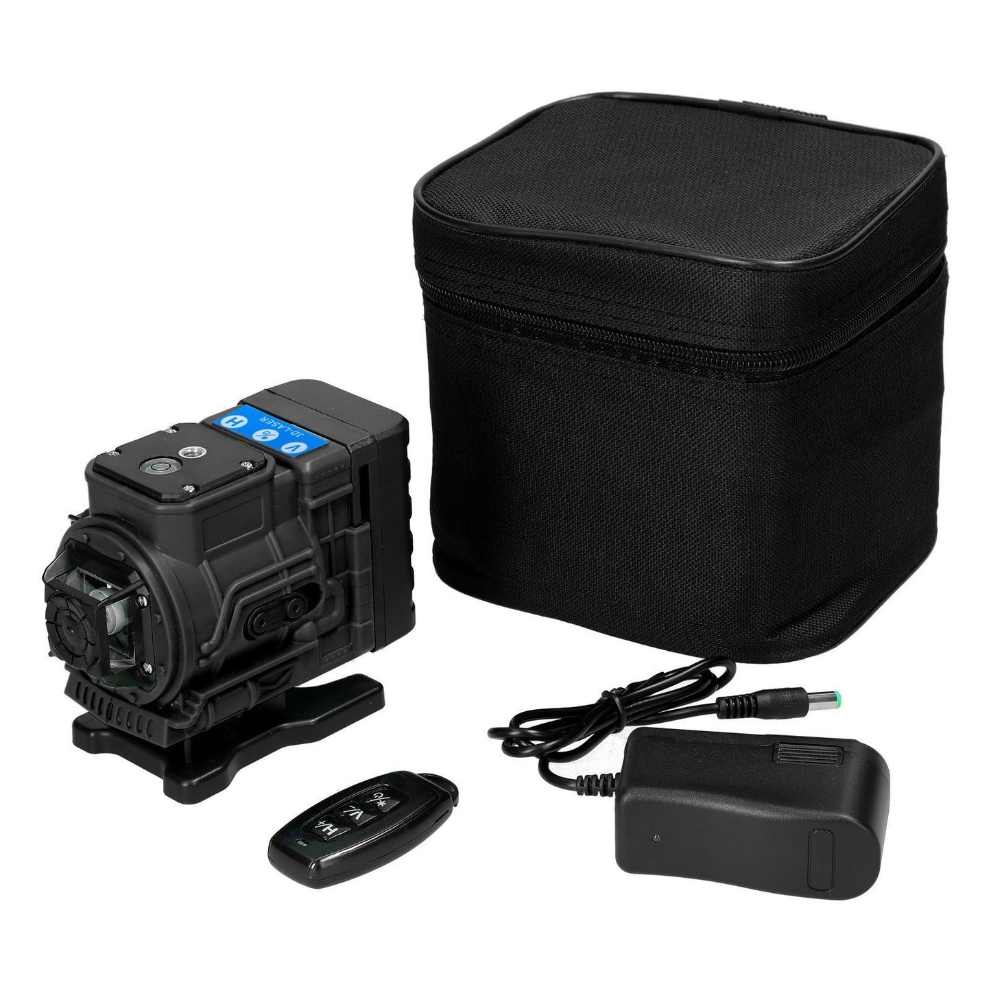 12-Line Green Laser Level with 3° Self-Leveling, Rechargeable Lithium Battery, Multifunctional Leveling Tool with Omnidirectional Ground and Wall Mount