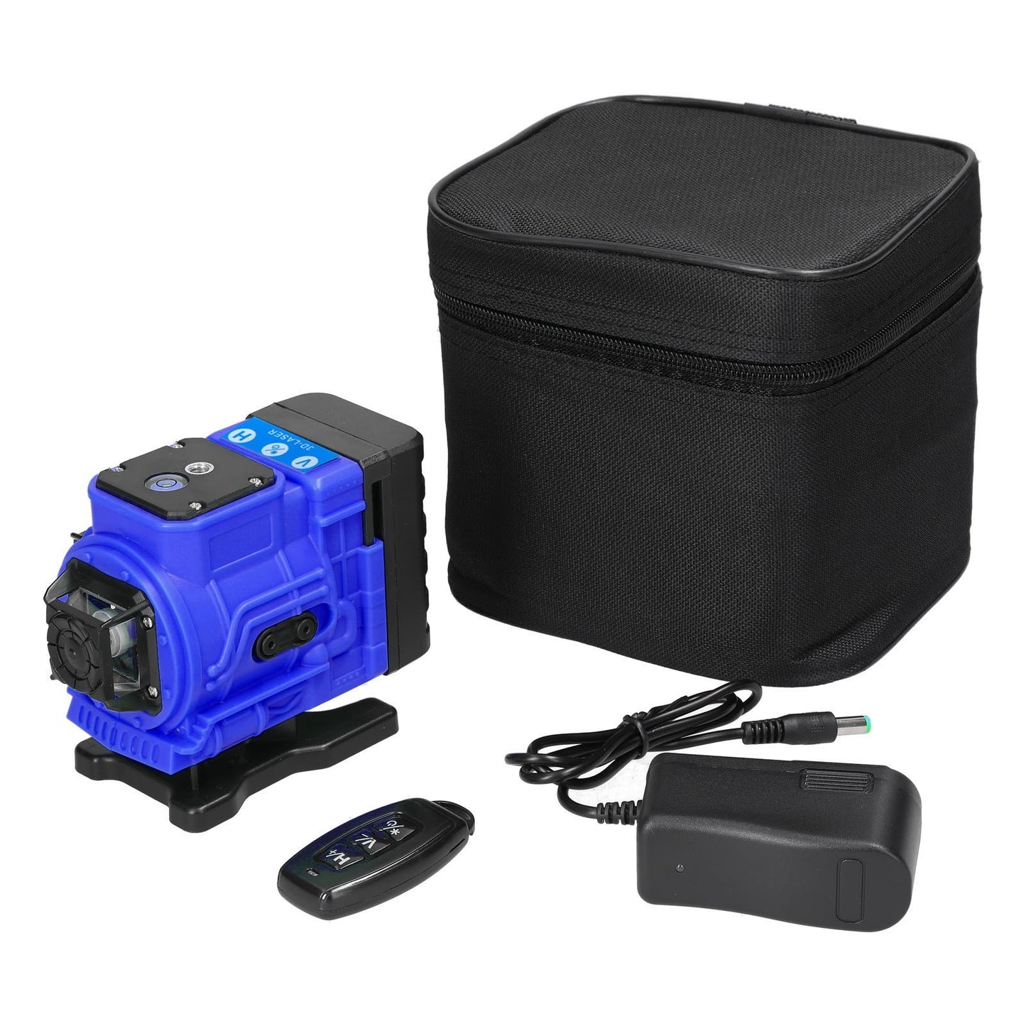 12-Line Green Laser Level with 3° Self-Leveling, Rechargeable Lithium Battery, Multifunctional Leveling Tool with Omnidirectional Ground and Wall Mount