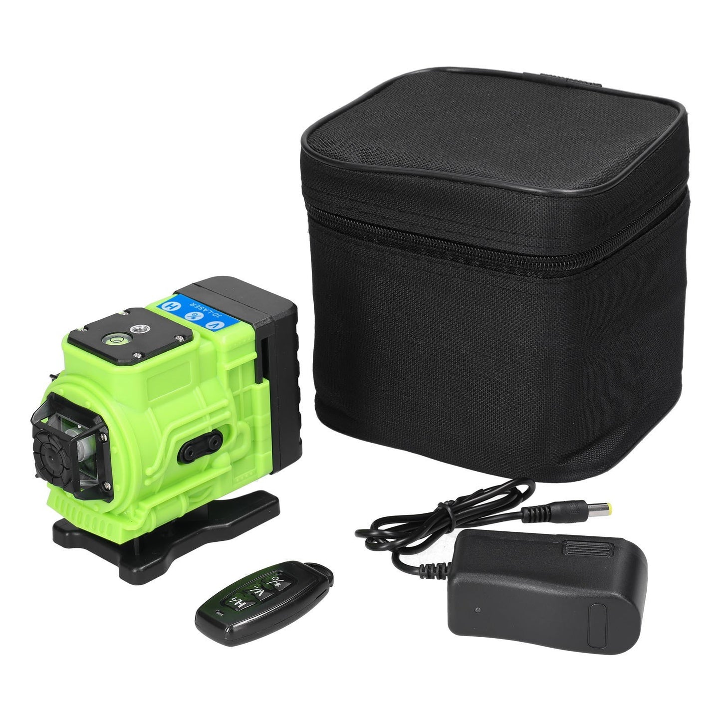 12-Line Green Laser Level with 3° Self-Leveling, Rechargeable Lithium Battery, Multifunctional Leveling Tool with Omnidirectional Ground and Wall Mount