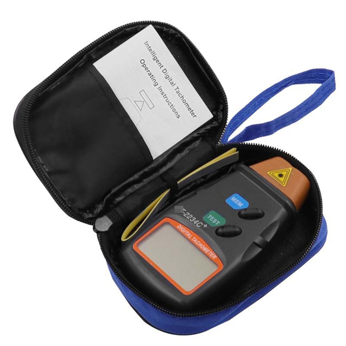 Non-Contact Handheld Digital Laser Tachometer 2.5-99999RPM with Carrying Bag for Motors, Fans, Washing Machines, Automobiles