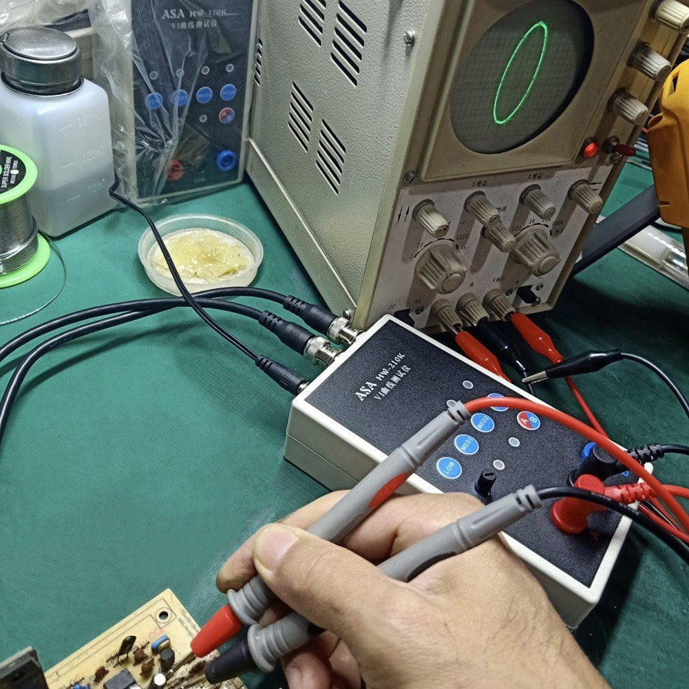 HW-210K Portable Dual-Channel VI Curve Tester with ASA & Adjustable Frequency