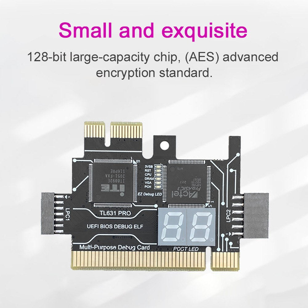 TL631 PRO Universal Laptop Motherboard Diagnostic Tester - PCI, PCI-E, Mini LPC Debug Analyzer Card