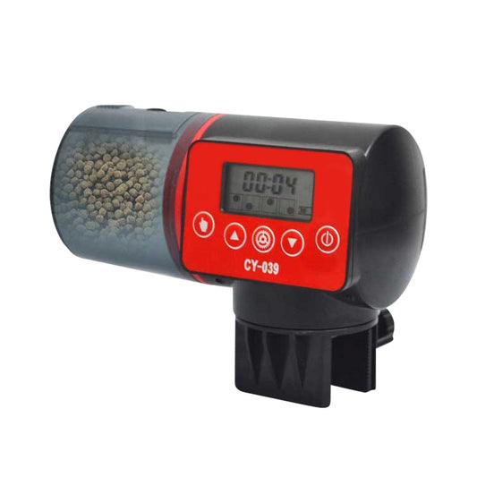 Automatic Aquarium Fish Feeder - Digital Timer with 4 Settings, Adjustable Electric Fish Food Dispenser for Vacation or Weekend Use