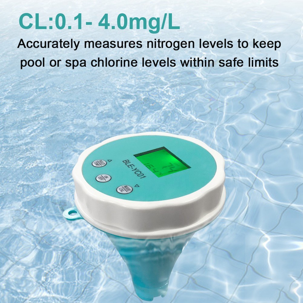 6-in-1 Portable Water Quality Detector with BT App & LCD Display (PH, EC, TDS, ORP, Temp, Chlorine)