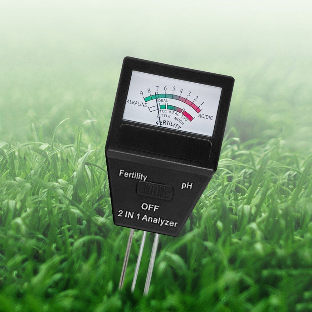 Portable 2-in-1 Soil pH & Fertility Analyzer: Multifunction Tester for Garden, Lawn, Farm, Orchard & Greenhouse