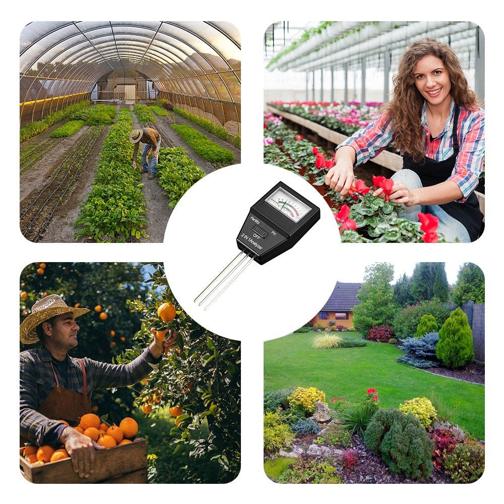 Portable 2-in-1 Soil pH & Fertility Analyzer: Multifunction Tester for Garden, Lawn, Farm, Orchard & Greenhouse