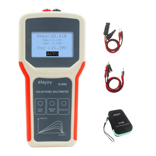 EL400B Handheld Portable Power Supply Multimeter with Auto/Manual MPPT Detection & LCD Display for Photovoltaic Panels