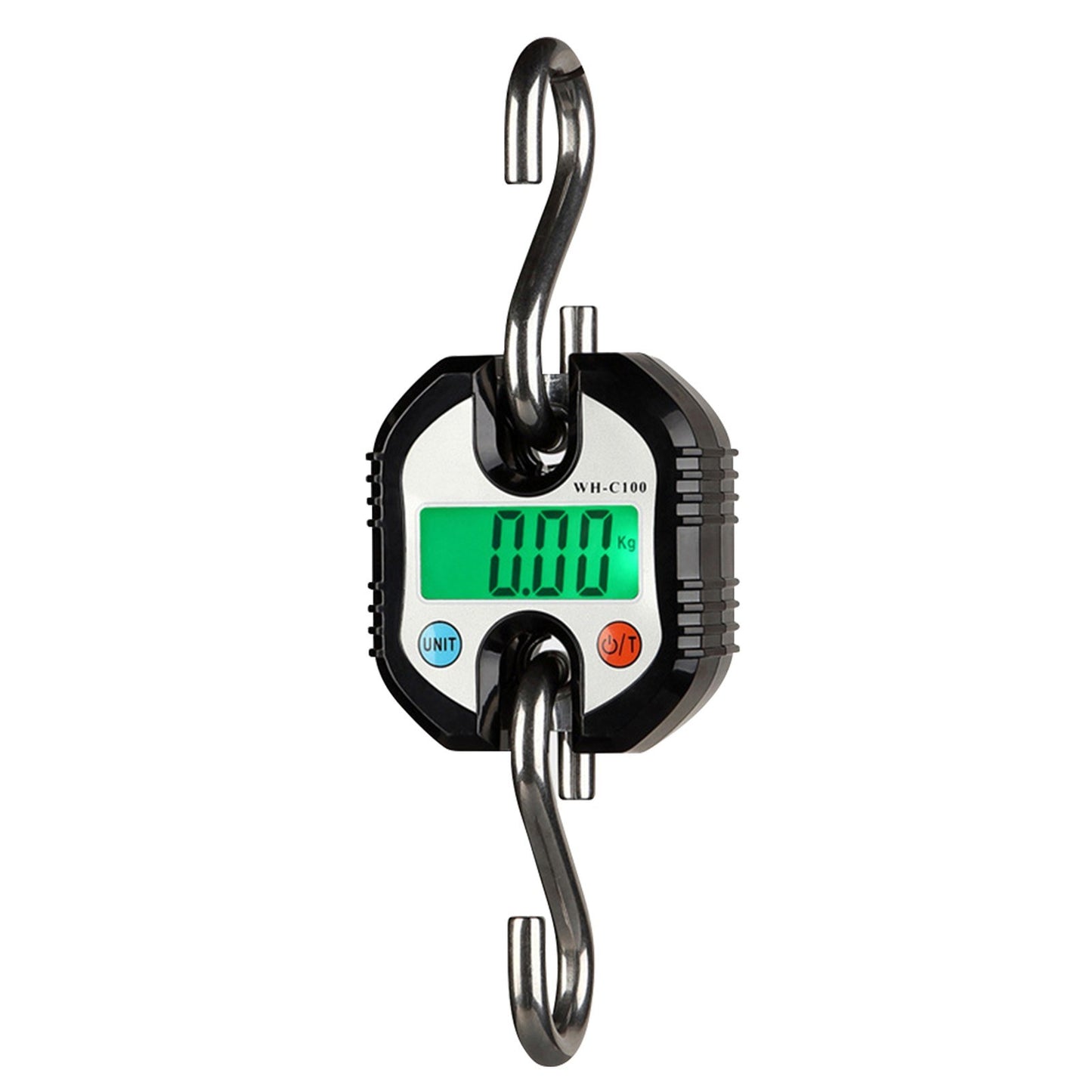 Portable Digital Hanging Scale 150kg/330lb with LCD Backlight & Steel Hook for Farm, Fishing, Hunting, Food Market & Outdoor Use