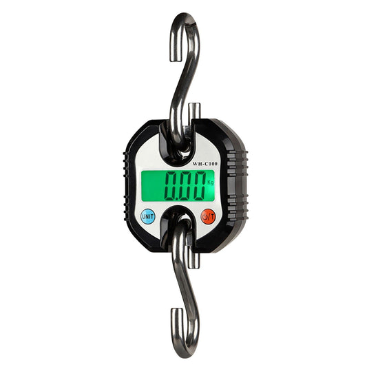 Portable Digital Hanging Scale 150kg/330lb with LCD Backlight & Steel Hook for Farm, Fishing, Hunting, Food Market & Outdoor Use