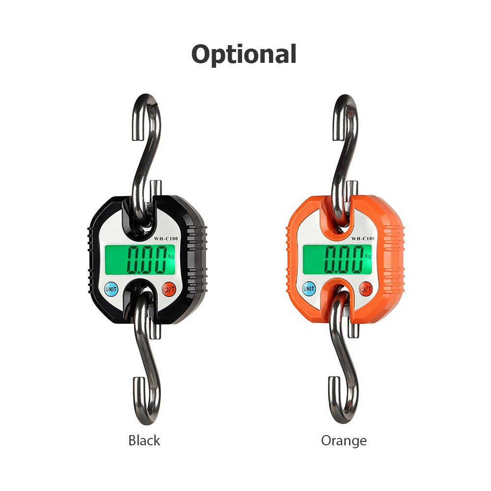Portable Digital Hanging Scale 150kg/330lb with LCD Backlight & Steel Hook for Farm, Fishing, Hunting, Food Market & Outdoor Use
