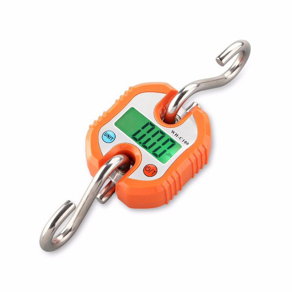 Portable Digital Hanging Scale 150kg/330lb with LCD Backlight & Steel Hook for Farm, Fishing, Hunting, Food Market & Outdoor Use