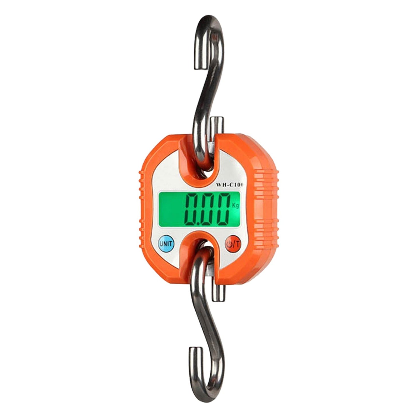 Portable Digital Hanging Scale 150kg/330lb with LCD Backlight & Steel Hook for Farm, Fishing, Hunting, Food Market & Outdoor Use