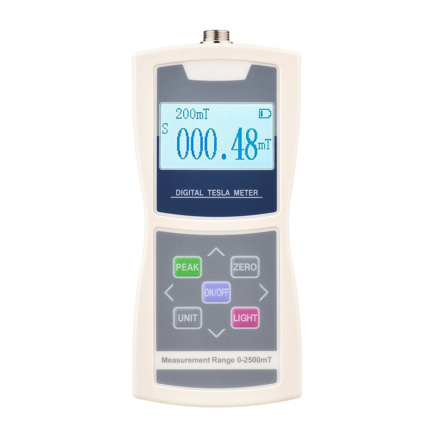 High-Accuracy Digital Tesla Gaussmeter with Auto Range (200mT/2000mT) & Radial Hall Probe in Plastic Box