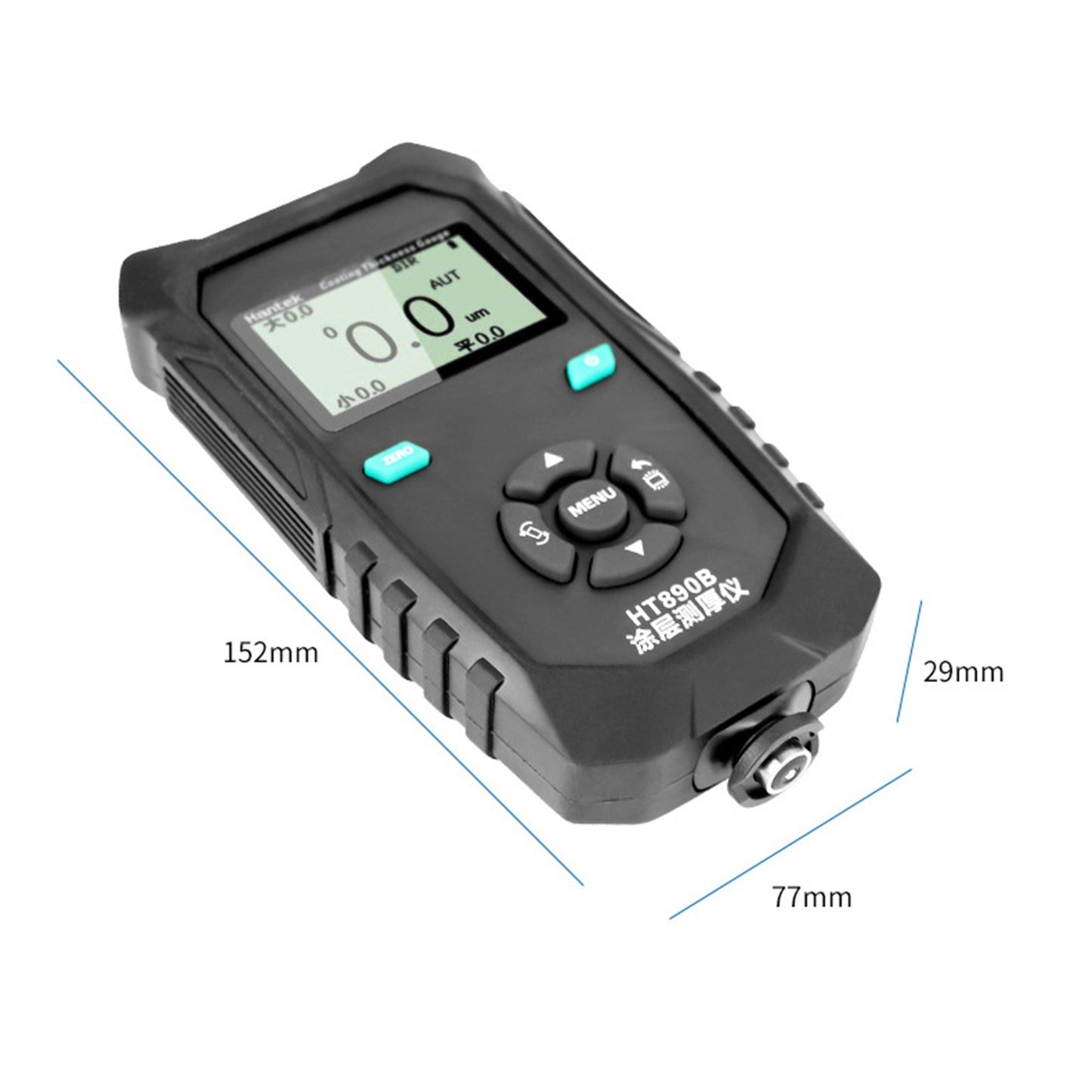 Hantek HT890B Portable Paint Coating Thickness Gauge with Backlit LCD & Alarm for Automotive Use