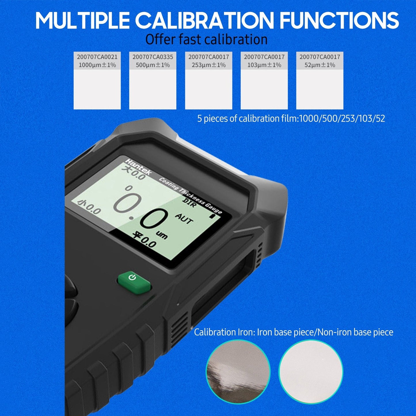 Hantek HT890B Portable Paint Coating Thickness Gauge with Backlit LCD & Alarm for Automotive Use