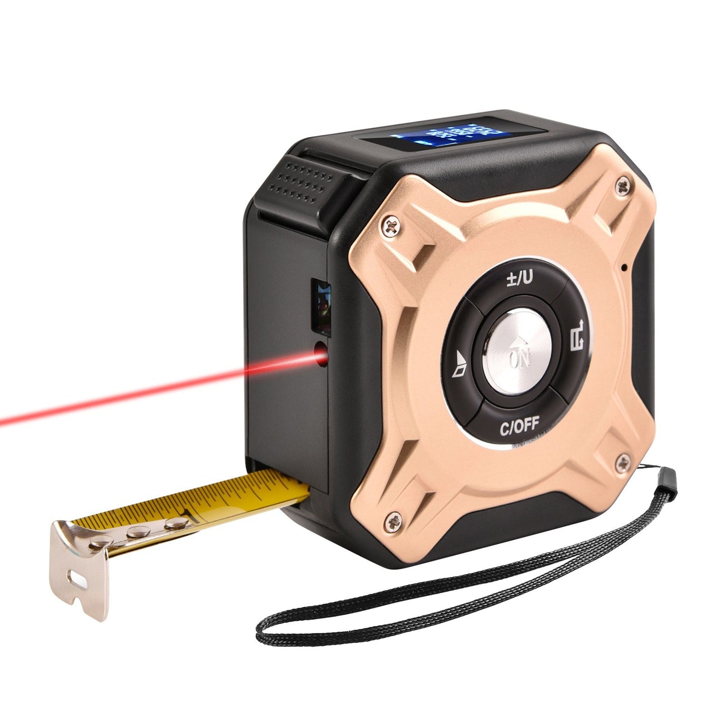 3-in-1 Rechargeable Laser Tape Measure - 16Ft Measuring Tape & 131Ft Digital Rangefinder