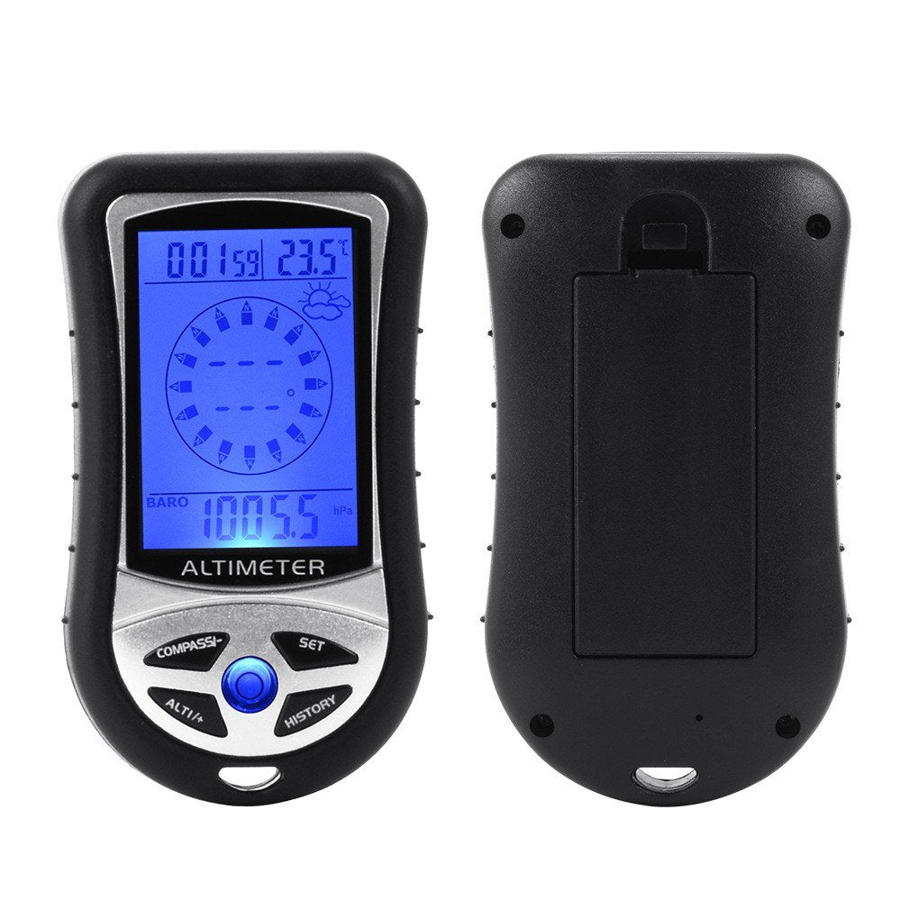 8-in-1 Digital Altimeter Barometer Compass Thermometer LCD Multifunction Device