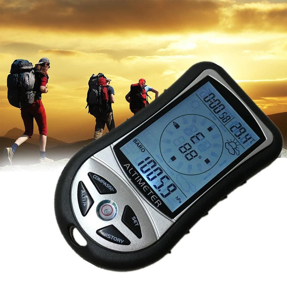 8-in-1 Digital Altimeter Barometer Compass Thermometer LCD Multifunction Device