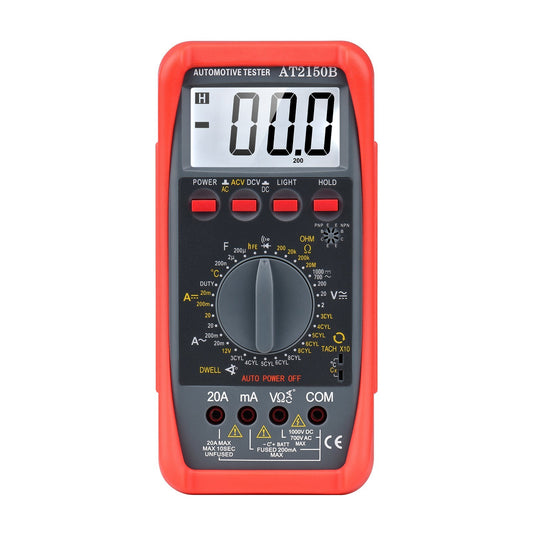 1999-Count Smart Digital Multimeter with LCD Backlight - Automotive AC/DC Voltage, Current, Resistance & Temperature Tester