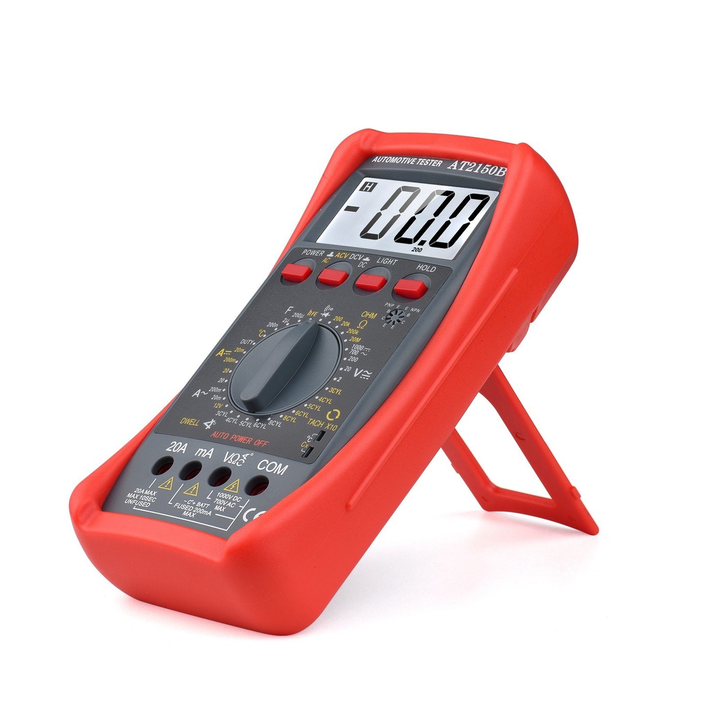 1999-Count Smart Digital Multimeter with LCD Backlight - Automotive AC/DC Voltage, Current, Resistance & Temperature Tester