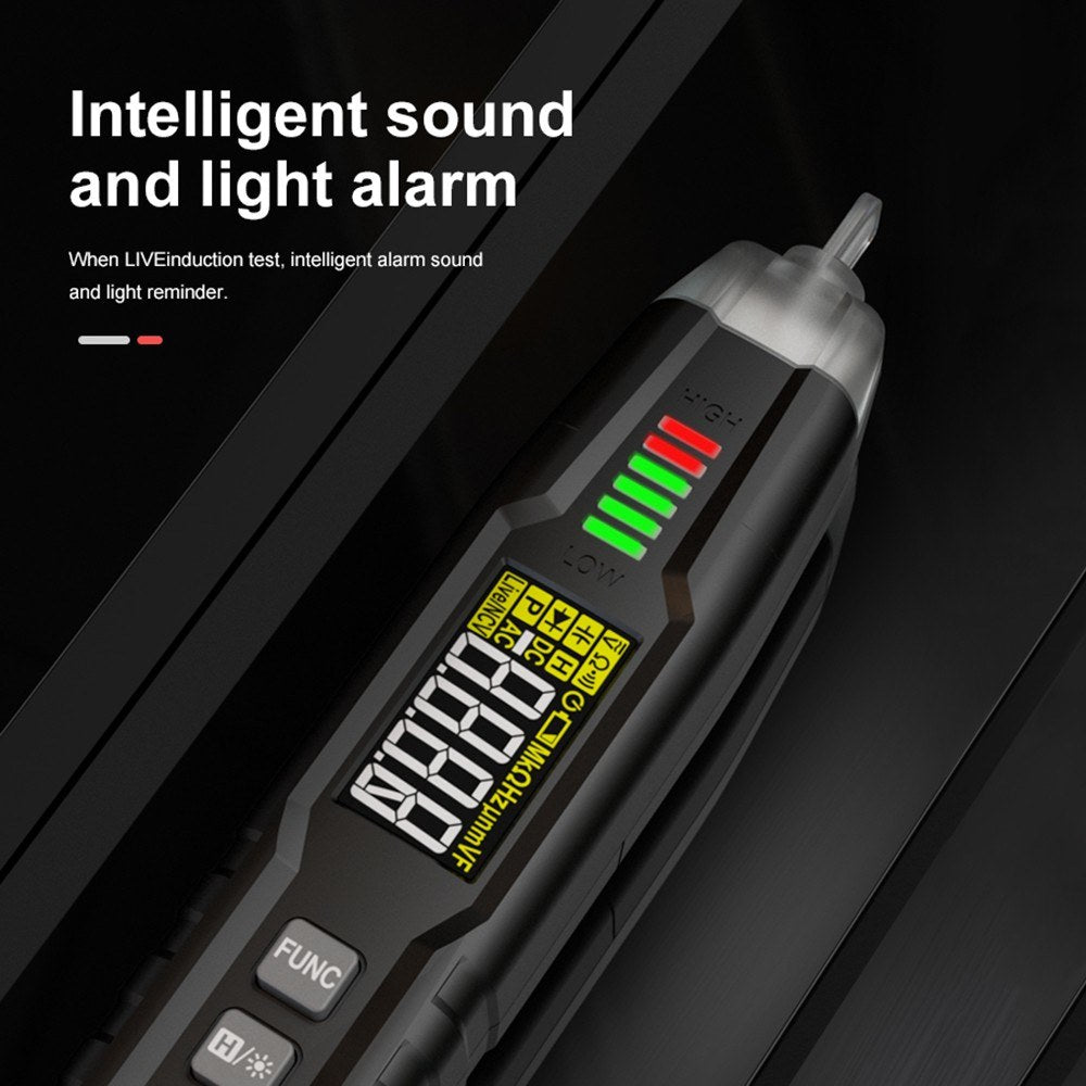 HABOTEST HT122 Pen Type Digital Multimeter - Smart Handheld True RMS LCD, 4000 Counts, NCV