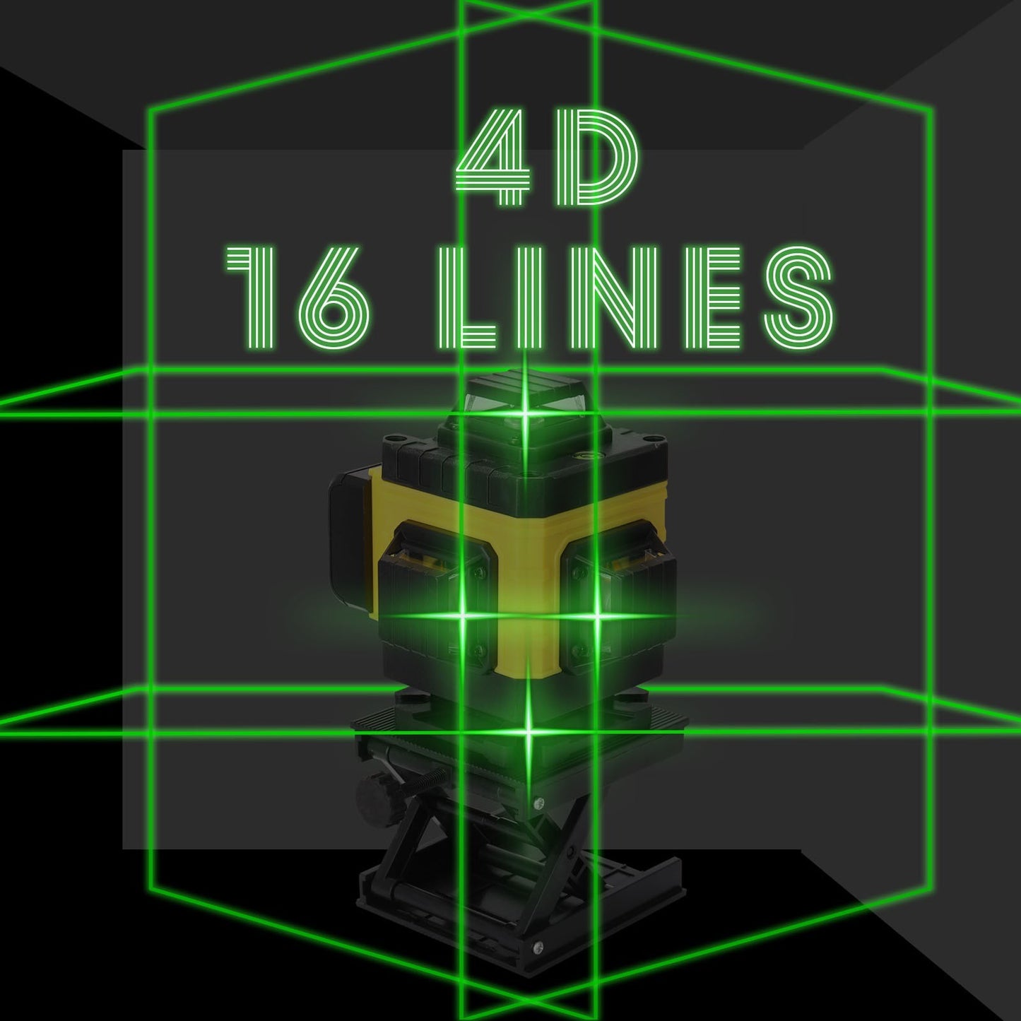 16-Line Multifunction Laser Level Tool with 3° Self-Leveling, Vertical & Horizontal Lines