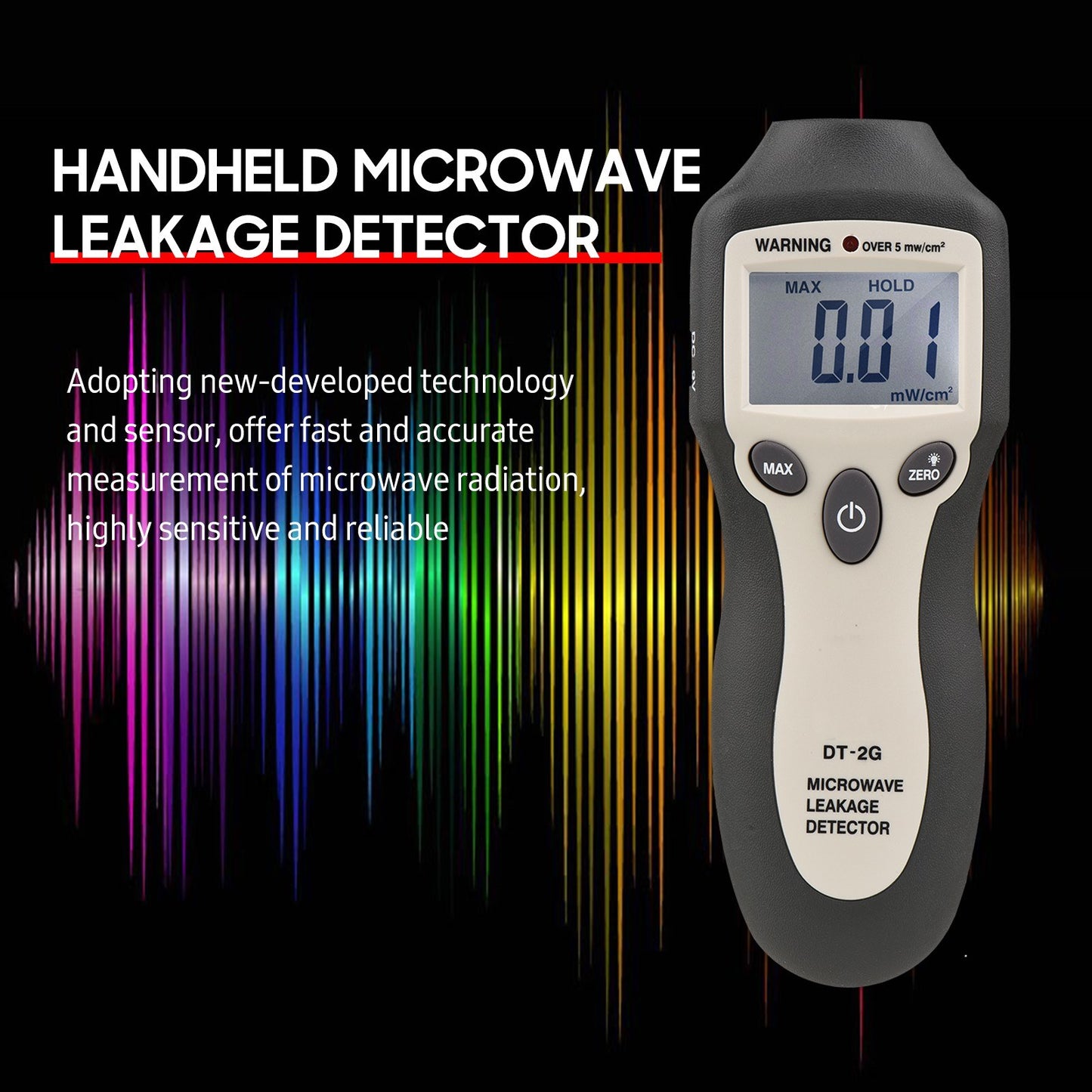 DT-2G High Precision Handheld Microwave Leakage Detector with Digital LCD Display and Auto Alarm