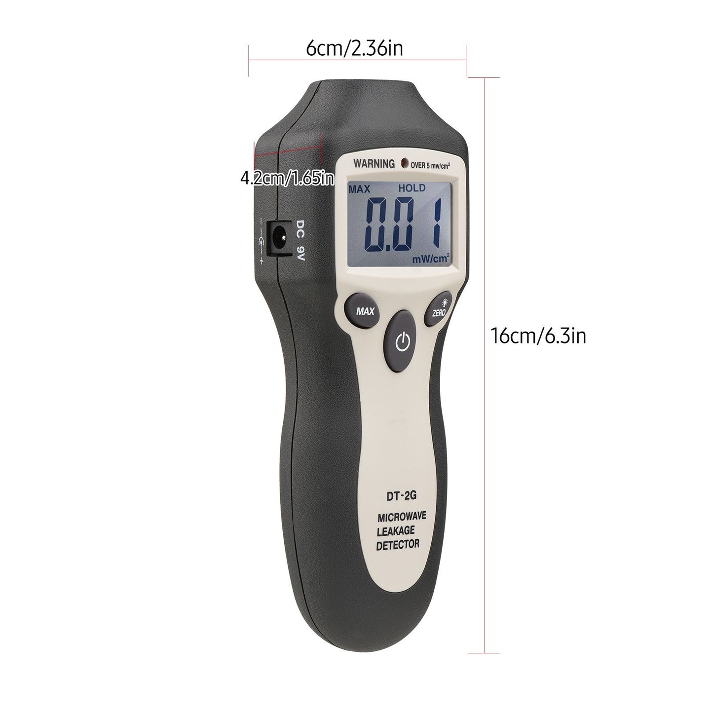 DT-2G High Precision Handheld Microwave Leakage Detector with Digital LCD Display and Auto Alarm