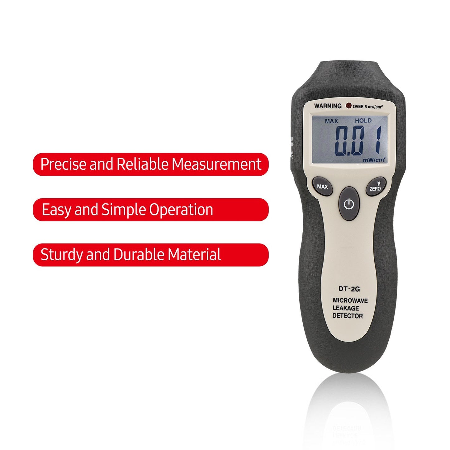 DT-2G High Precision Handheld Microwave Leakage Detector with Digital LCD Display and Auto Alarm