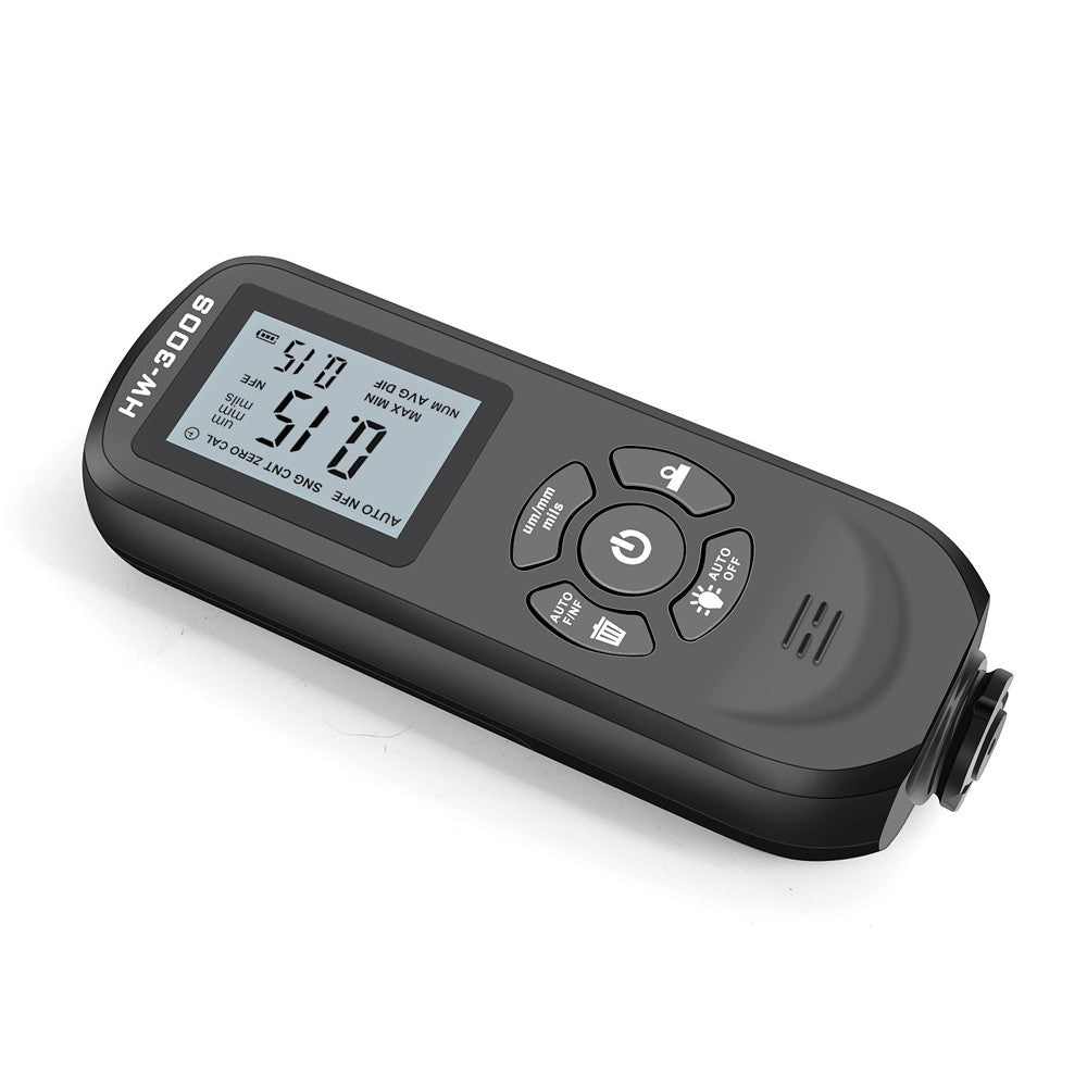 HW-300S Digital Coating Thickness Gauge - High Accuracy Paint Film Tester with LCD Backlight