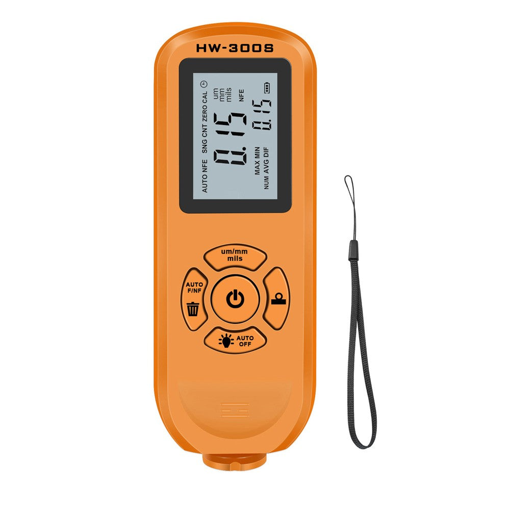 HW-300S Digital Coating Thickness Gauge - High Accuracy Paint Film Tester with LCD Backlight