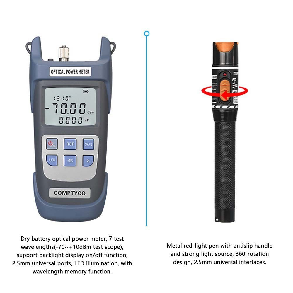 FTTH Multifunction Fiber Optic Tool Kit: Fiber Splicer, Optical Power Meter, Wire Pliers & Fiber Cleaver