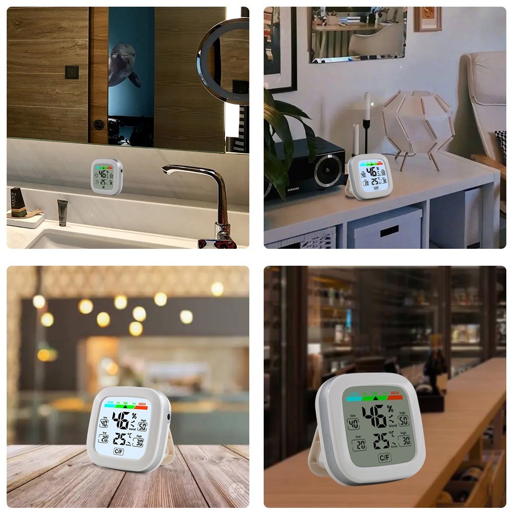 Wireless Indoor Digital Hygrometer Thermometer - Temperature & Humidity Monitor with Trend Backlight