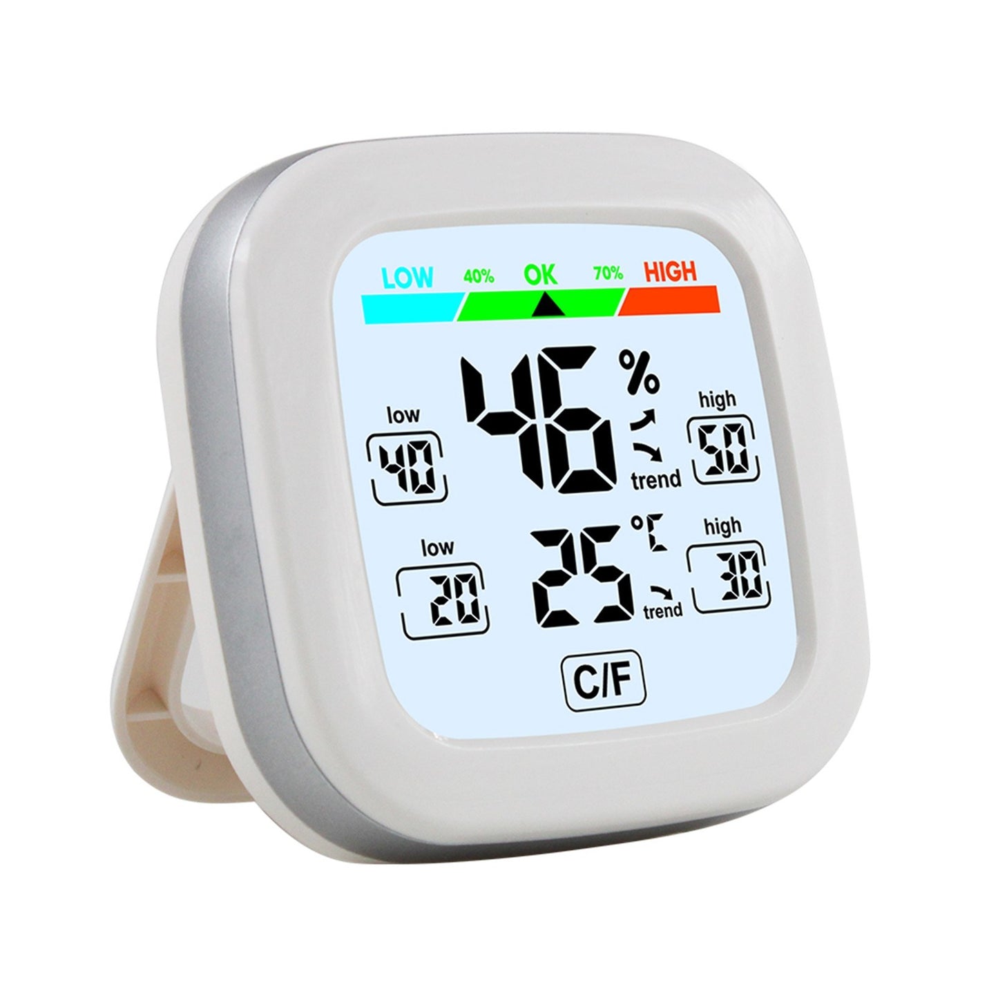 Wireless Indoor Digital Hygrometer Thermometer - Temperature & Humidity Monitor with Trend Backlight