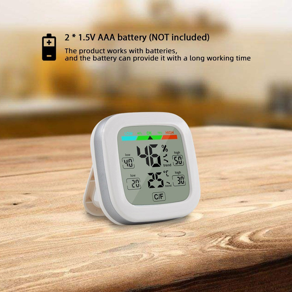 Wireless Indoor Digital Hygrometer Thermometer - Temperature & Humidity Monitor with Trend Backlight