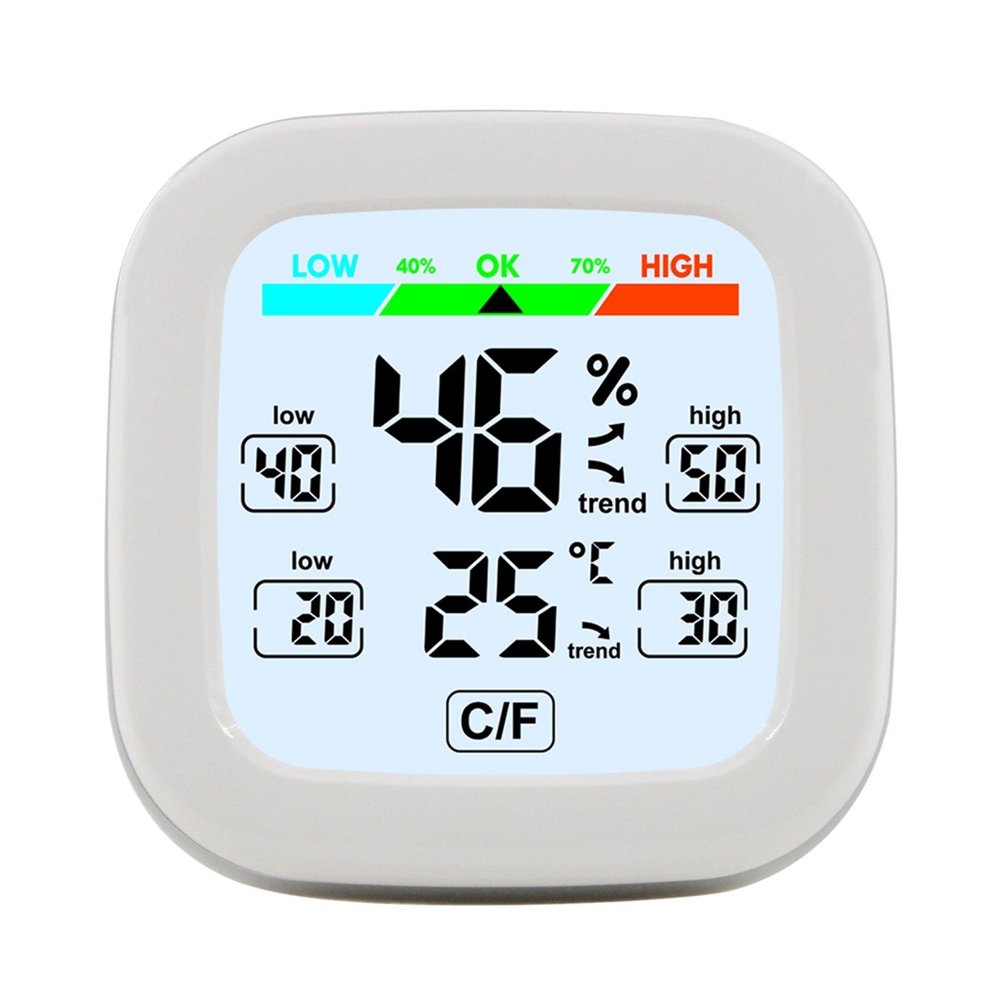 Wireless Indoor Digital Hygrometer Thermometer - Temperature & Humidity Monitor with Trend Backlight