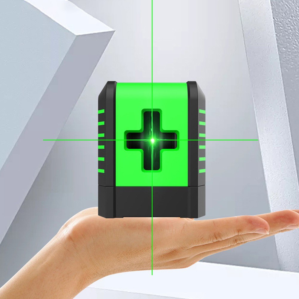 Compact 2-Line Self-Leveling Laser Tool for Household Tile, Flooring, and Installation Projects