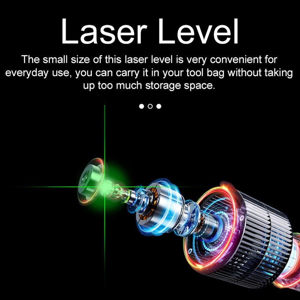 Compact 2-Line Self-Leveling Laser Tool for Household Tile, Flooring, and Installation Projects