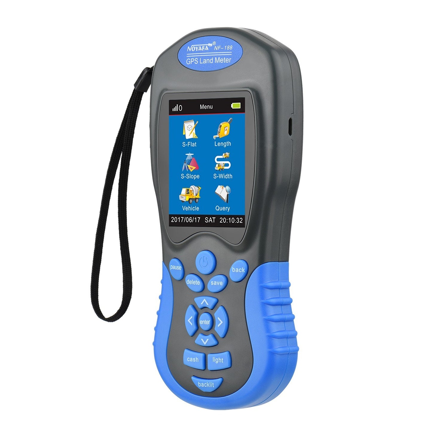 NOYAFA NF-188 GPS Handheld Land Meter - Digital LCD Area & Length Measuring Device for Farmland Surveying, Automatic & Manual Modes for Outdoor Use