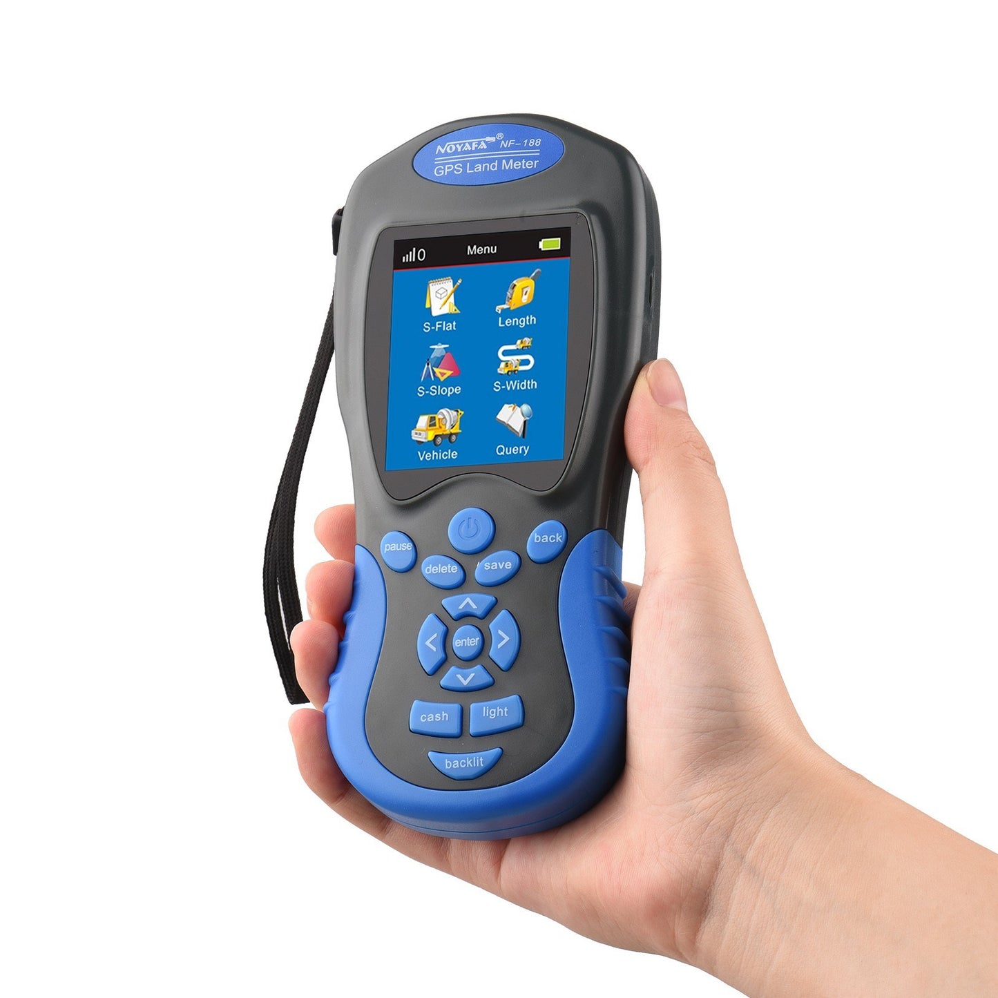 NOYAFA NF-188 GPS Handheld Land Meter - Digital LCD Area & Length Measuring Device for Farmland Surveying, Automatic & Manual Modes for Outdoor Use