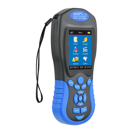 NOYAFA NF-188 GPS Handheld Land Meter - Digital LCD Area & Length Measuring Device for Farmland Surveying, Automatic & Manual Modes for Outdoor Use