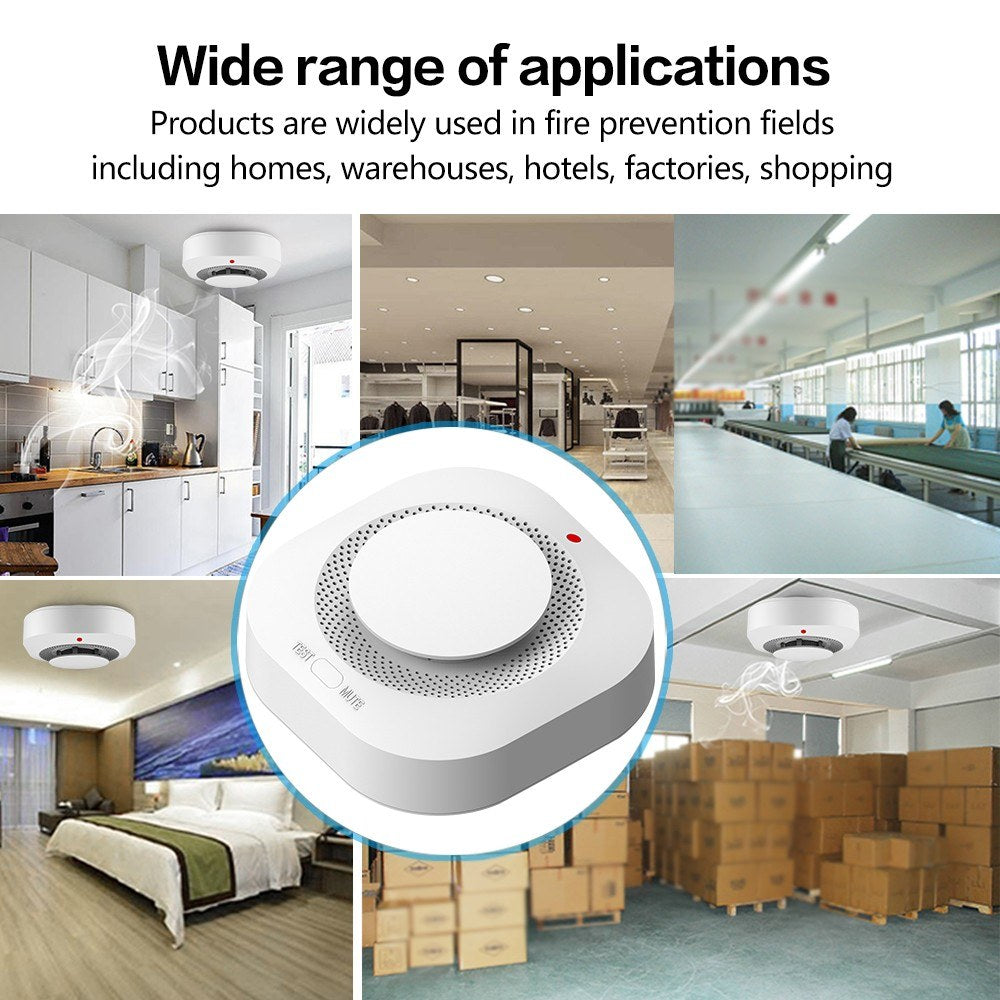 Smart WiFi Smoke Alarm with Mobile App Alerts: Kitchen, Bedroom, Warehouse - Alexa Compatible