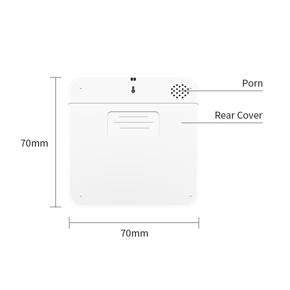 Tuya WiFi Smart Temperature & Humidity Sensor with Time & Date Display, Compatible with Alexa for Home & Office Use