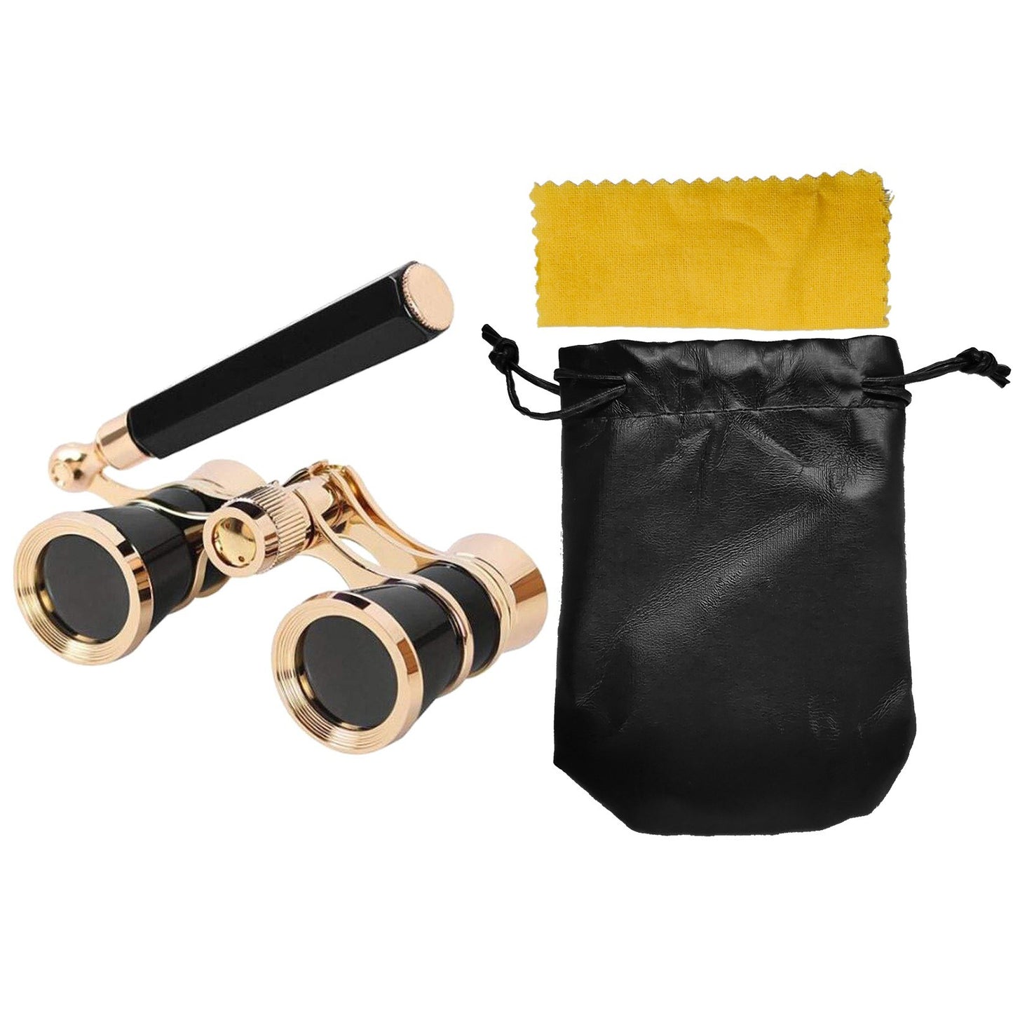 3x25 Retro Mini Metal Binoculars with Foldable Handle for Concerts