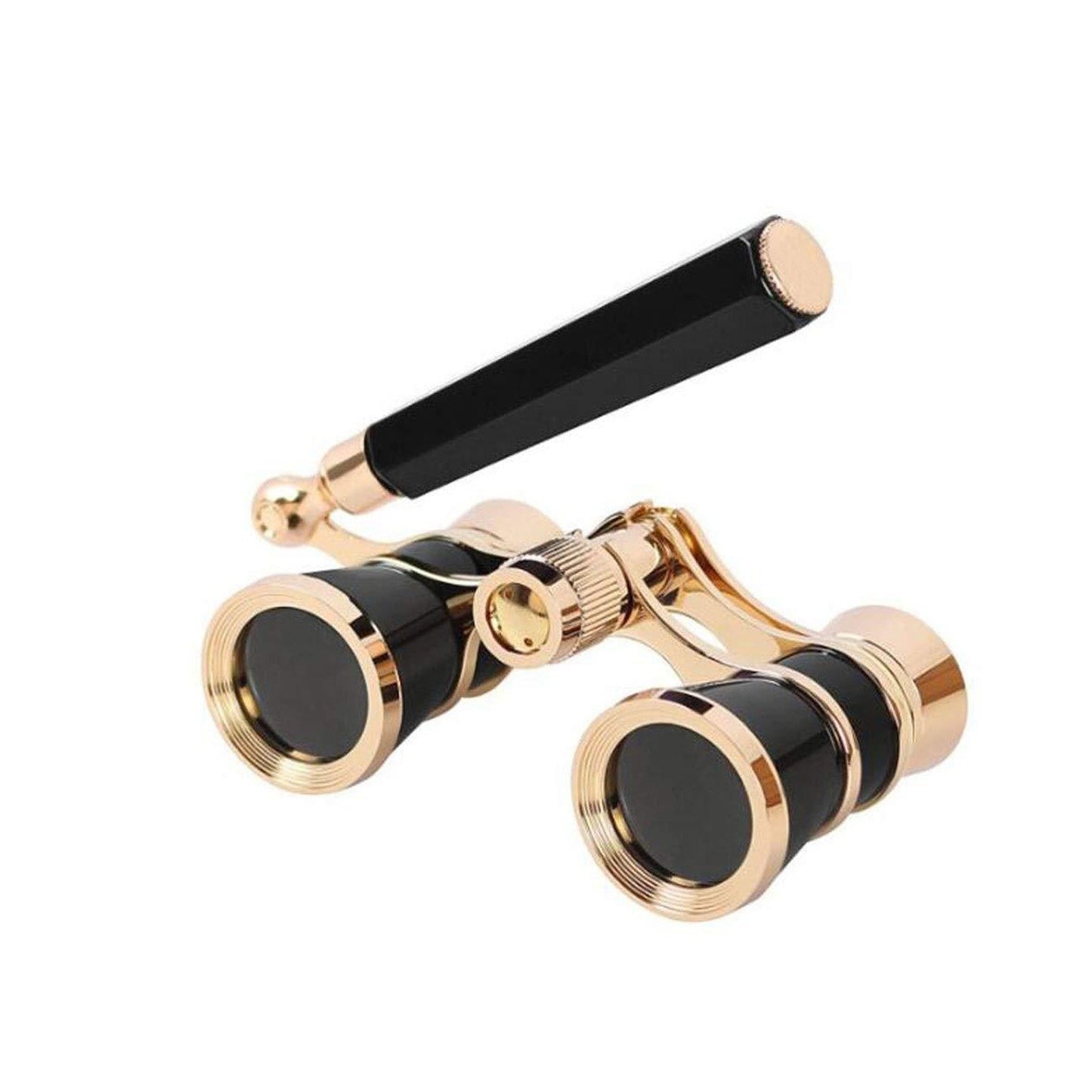 3x25 Retro Mini Metal Binoculars with Foldable Handle for Concerts
