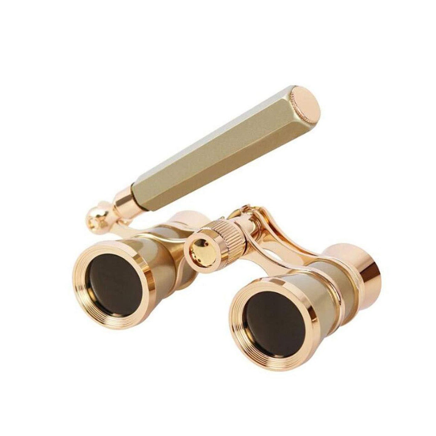 3x25 Retro Mini Metal Binoculars with Foldable Handle for Concerts