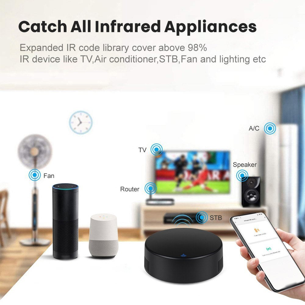 All-in-One Tuya WiFi IR Remote - Universal Infrared Controller, Alexa & Google Home Compatible