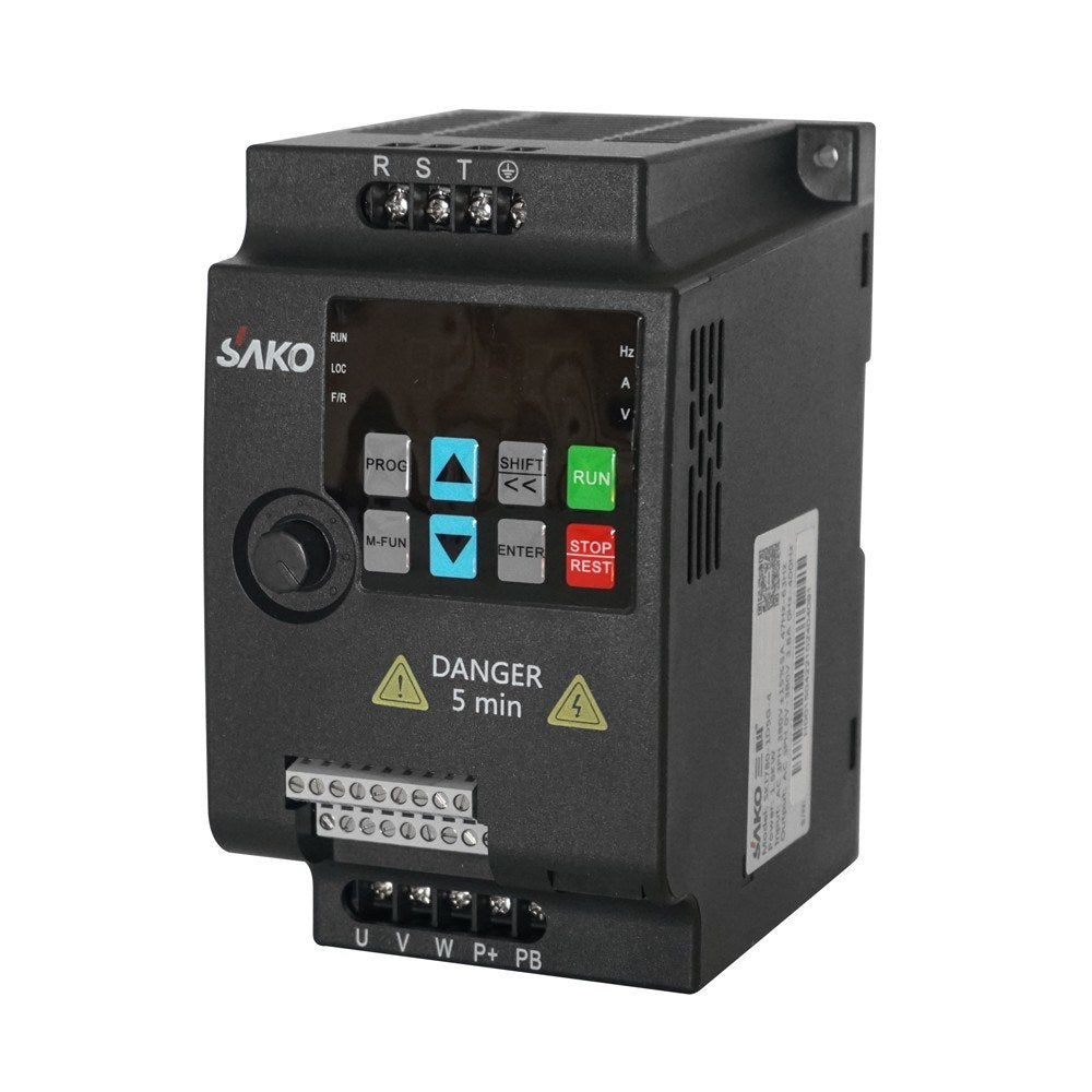 AC220V Single Phase Vector Inverter VFD 0.75KW for Stepless Motor Speed Control