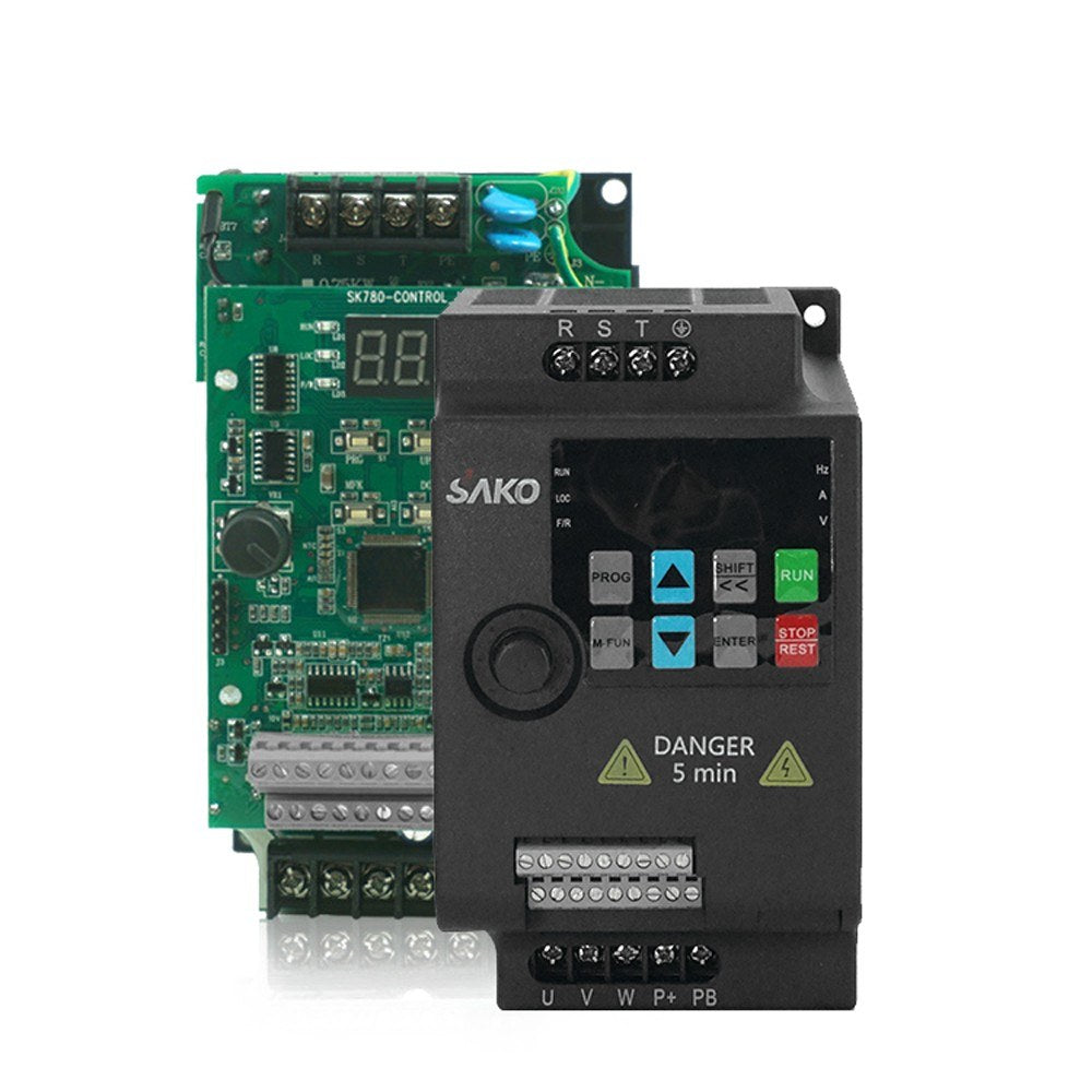 AC220V Single Phase Vector Inverter VFD 0.75KW for Stepless Motor Speed Control