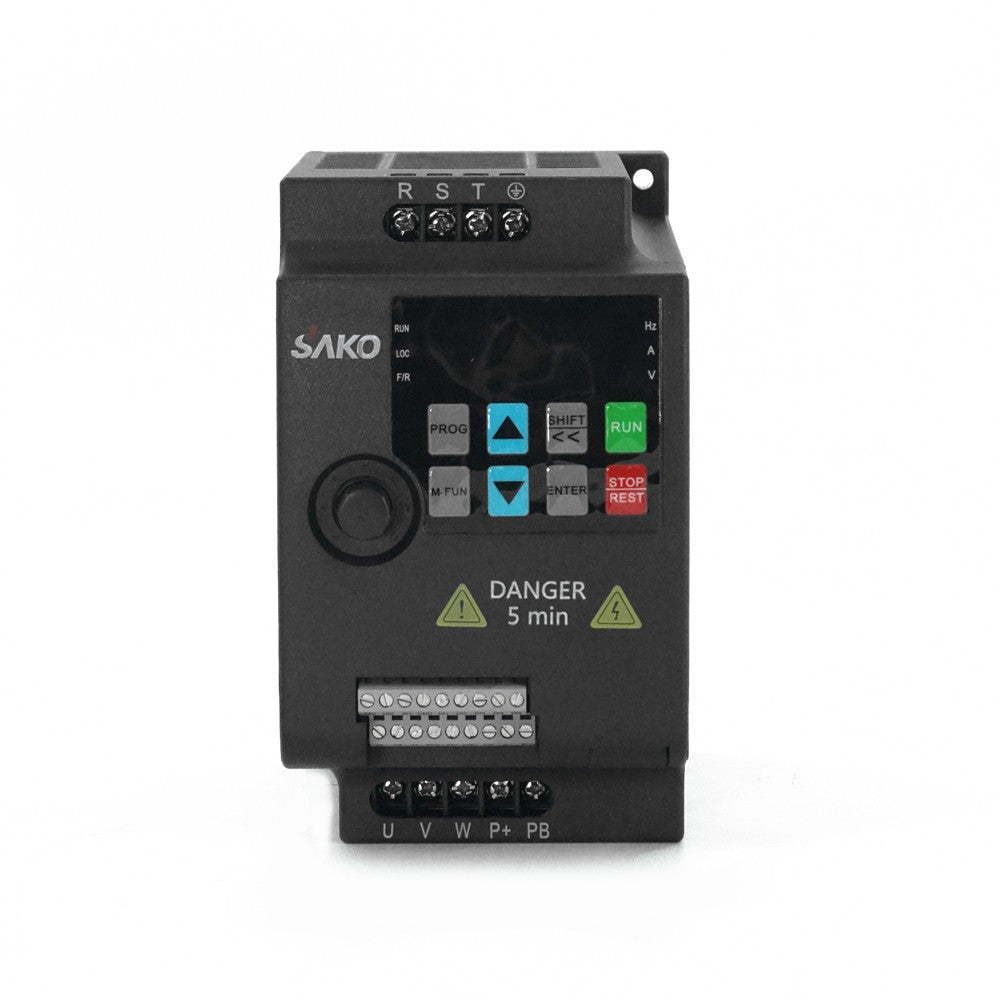 AC220V Single Phase Vector Inverter VFD 0.75KW for Stepless Motor Speed Control